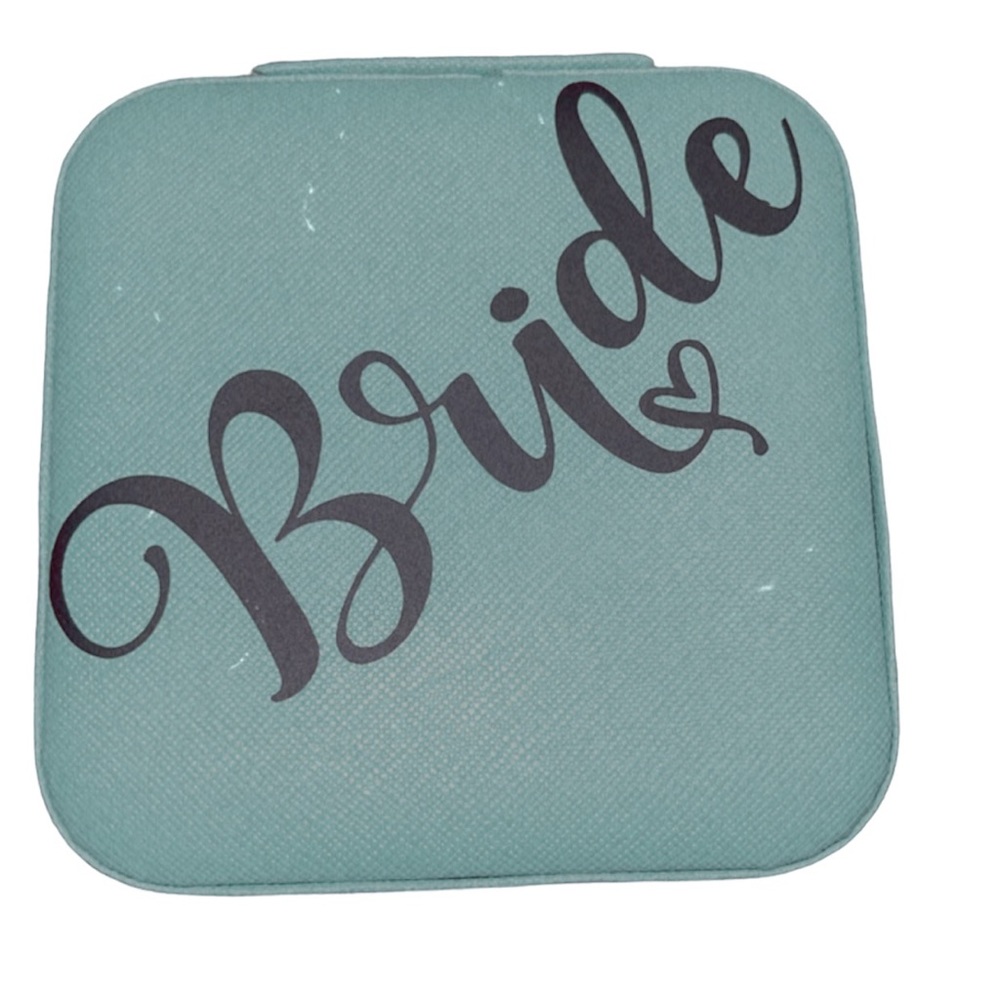Faux Leather Bride Mini Travel Jewelry Box